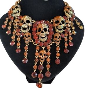 Natasha Couture Chandelier Skull Necklace